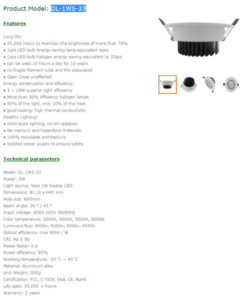 LED DownLighters