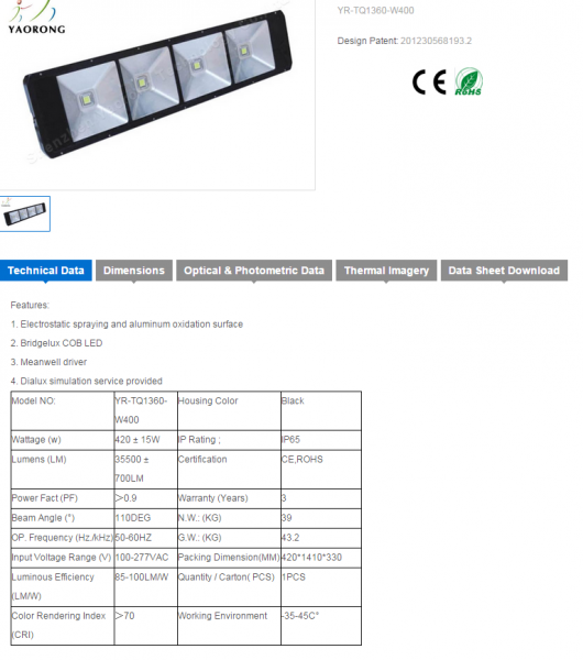 LED Tunnel Light