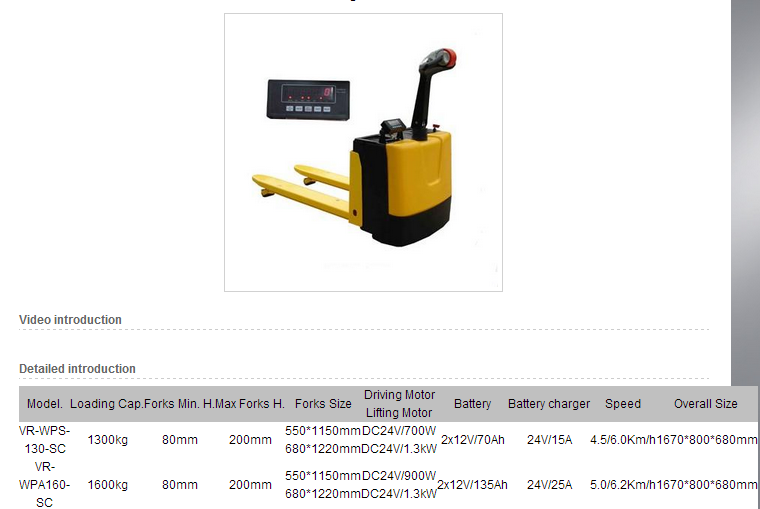 Electric Pallet Truck