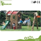 Plastic swing set with slide