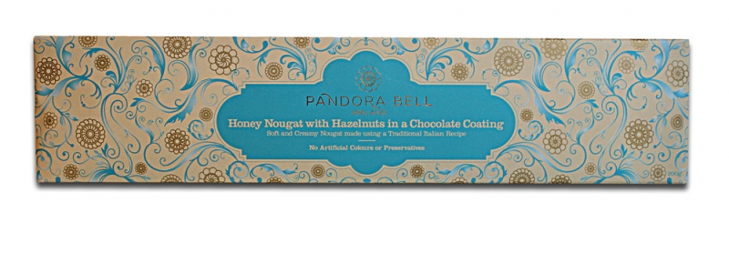 Honey and Hazelnut Nougat in a Chocolate Coating, 200g