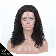 Chinese Virgin Hair 15mm curl glueless cap full lace wigs