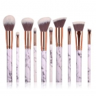 marble makeup brush set