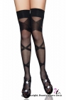 Mesh Crossed Thigh High Stockings b2096