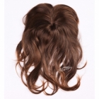 Long curly brown synthetic hair toupee for women wholesale