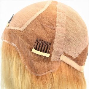 Custom Ladies Blonde French Lace and Elastic Net Base Human Hair Wig