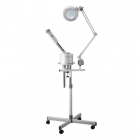 Facial steamer with magnifying lamp