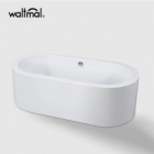 One Piece Oval Freestanding Bathtub in White