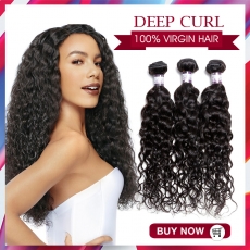 Top sale Brazilian / Peruvian / Malaysian / India Virgin Hair Deep Curl 200g & 300g