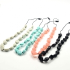 Irregular smooth mother's silica gel Necklace baby molar gum baby gum toys