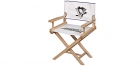 Wooden Folding Rocking Chair with White Canva (2203)