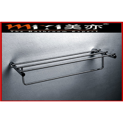 chrome plated brass double towel rack