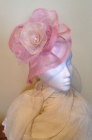 Salmon colour women Fascinator