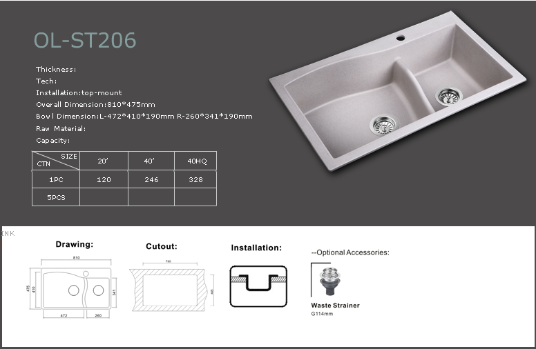 Granite Sink (OL-ST206)