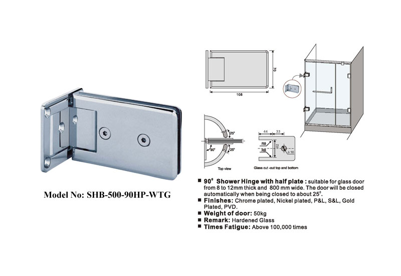 Shower door hinge